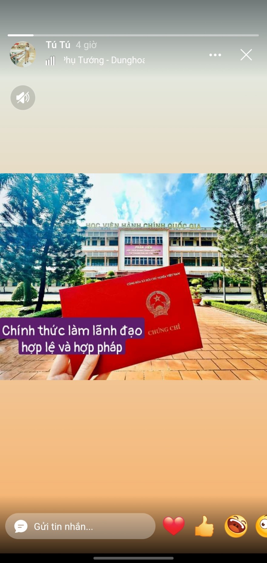 Chính thức làm lãnh đạo hợp lệ, hợp pháp