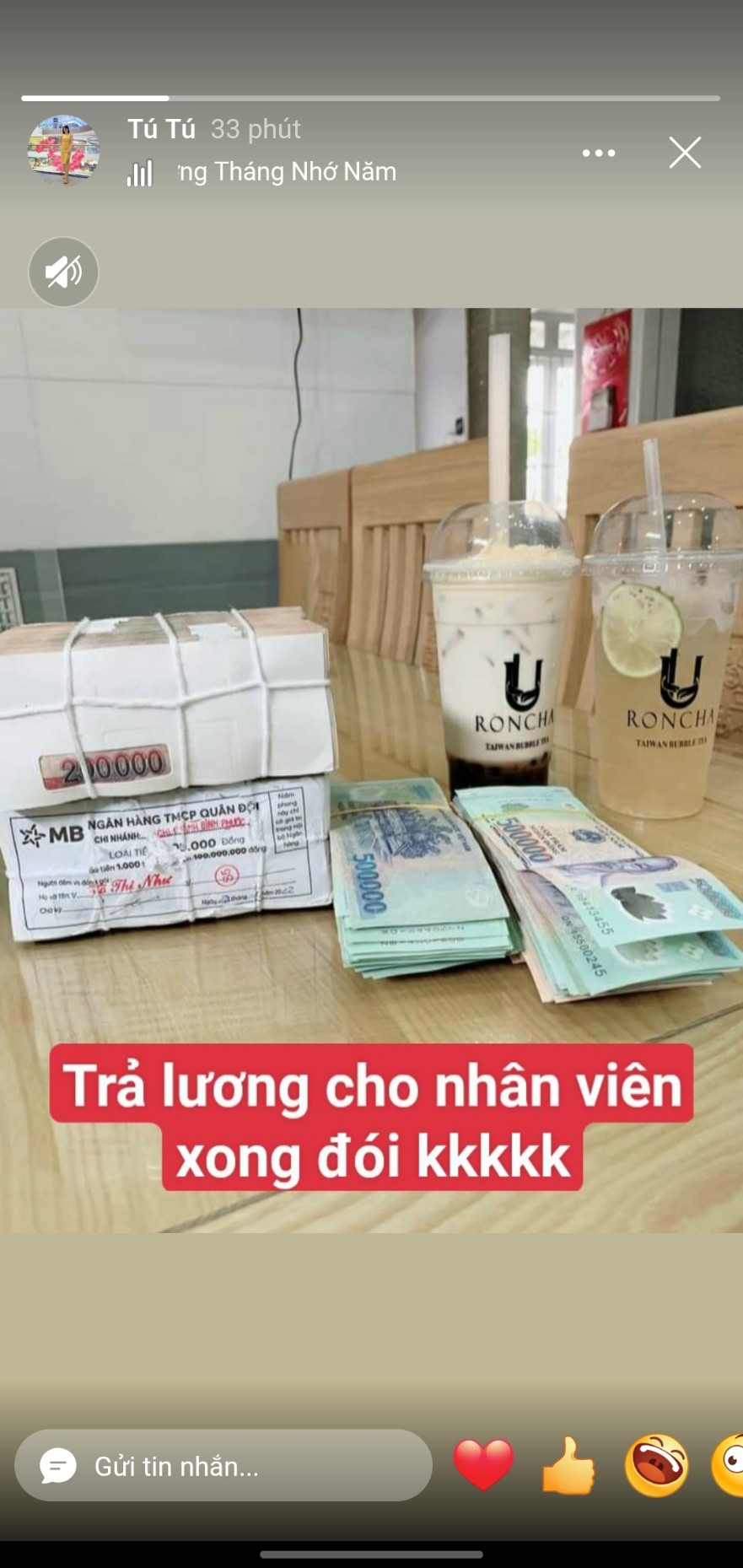 Trả lương cho nhân viên xong đói